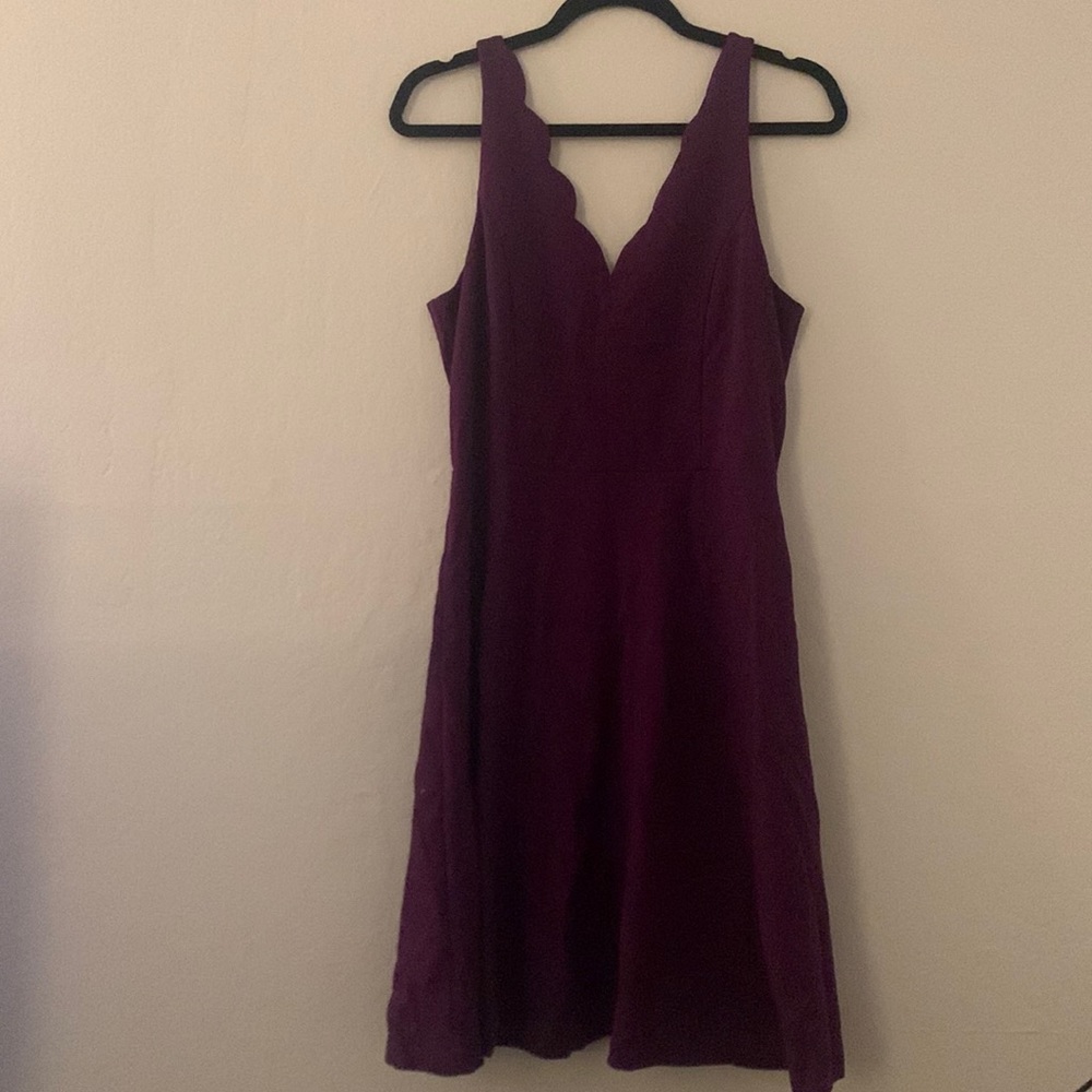 Lark & Ro scalloped dress and a-line figure